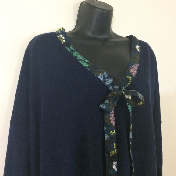 J.Crew X Abigail Borg Wool Tie-neck Sweater L - Picture 5 of 8